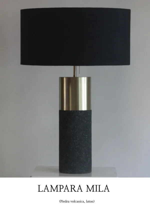 Lámpara piedra volcanica