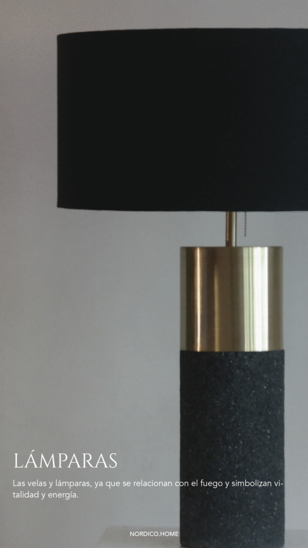 Lámpara piedra volcanica