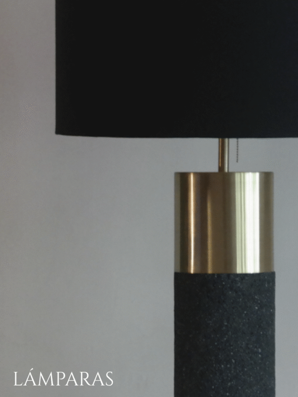 Lámpara piedra volcanica